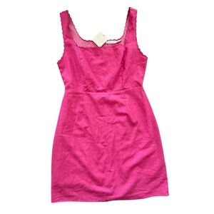 Altar’d State Pink Scalloped Strap Mini Dress NWT Size M Barbiecore
